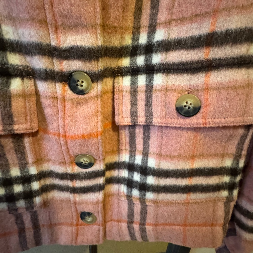 Sundance Burberry Style Pink Plaid Jacket-NWT - Picture 8 of 8